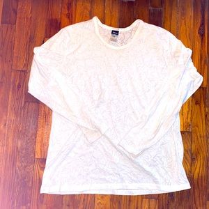 Disney XL long sleeve layering shirt. Sheer fabric. Material has Mickeys hands